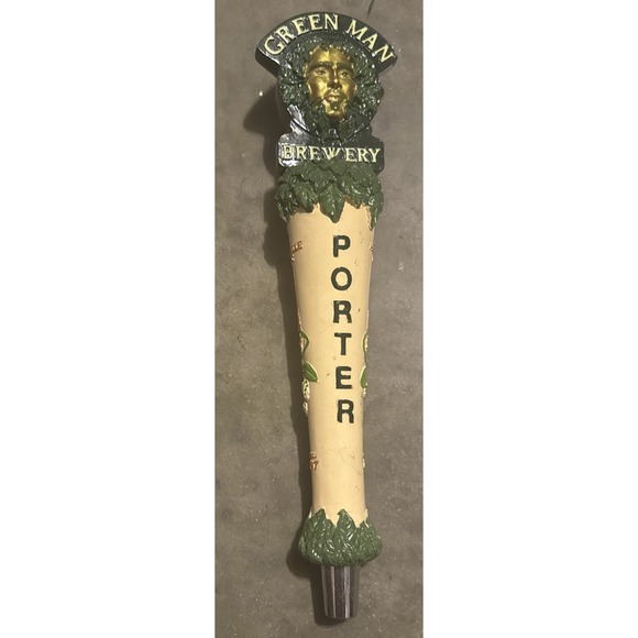 Craft Other - Green Man Brewing Porter Beer Tap Handle Figural Beer Tap Handle